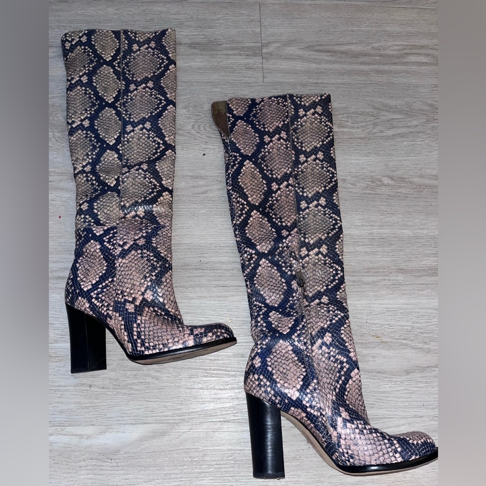 Sam Edelman Rylan Snakespin over-the-knee heel boots 6.5